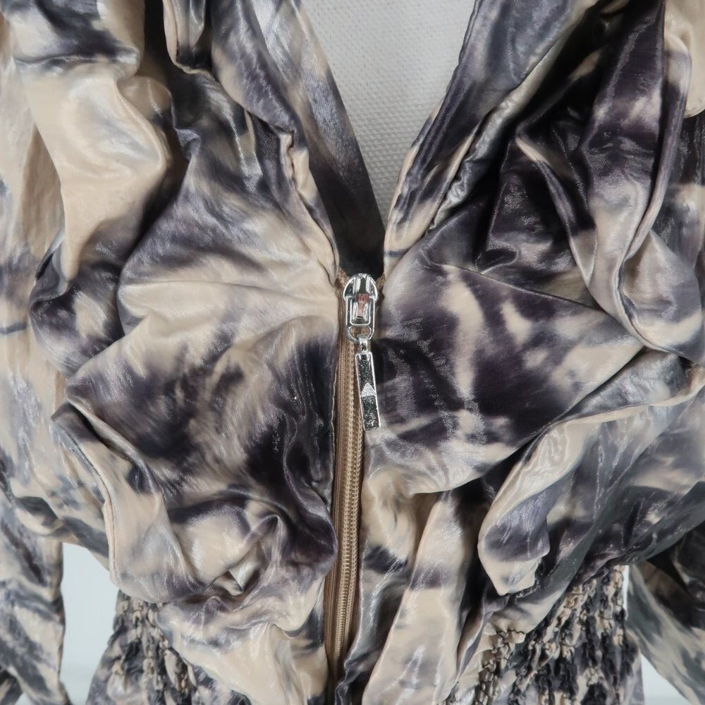 Jerry T Tie Dye Style Ruffled Jacket Size Small - Picture 5 of 9
